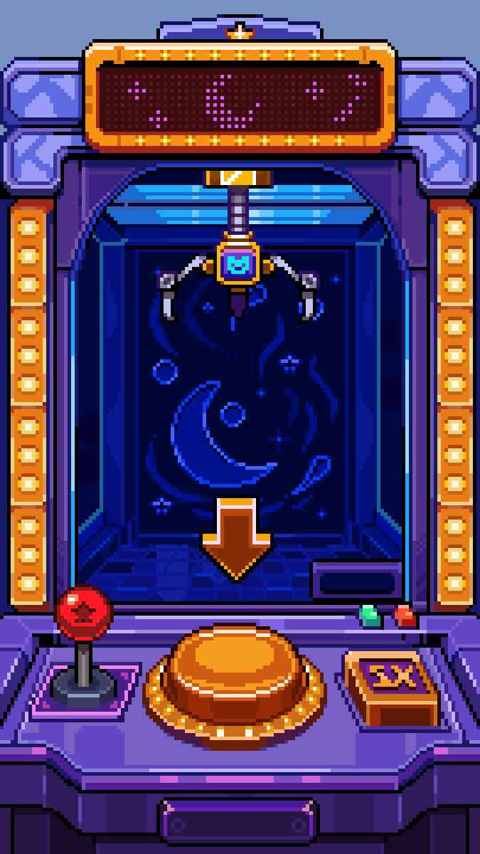 Pixel art project: UFO Grab: Arcade Game Mockup